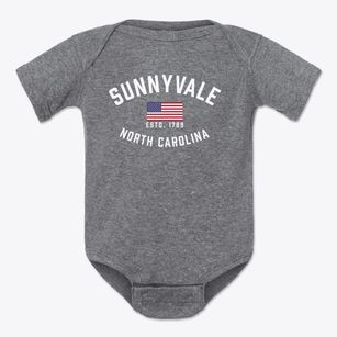 Sunnyvale North Carolina Patriot Baby Onesie