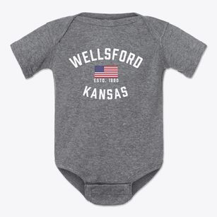 Wellsford Kansas Patriot Baby Onesie