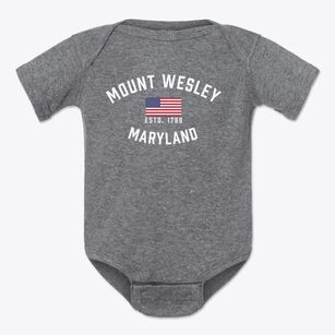 Mount Wesley Maryland Patriot Baby Onesie