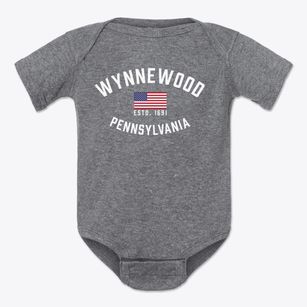 Wynnewood Pennsylvania Patriot Baby Onesie
