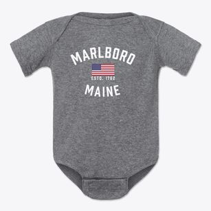 Marlboro Maine Patriot Baby Onesie