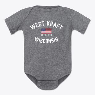 West Kraft Wisconsin Patriot Baby Onesie