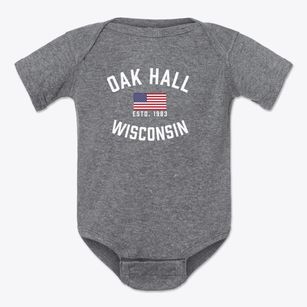 Oak Hall Wisconsin Patriot Baby Onesie