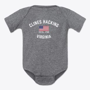 Clines Hacking Virginia Patriot Baby Onesie