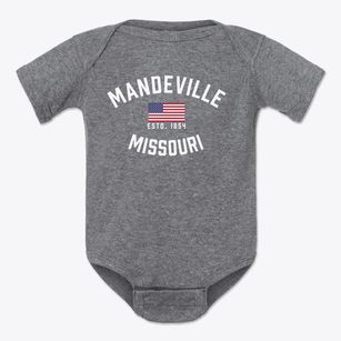 Mandeville Missouri Patriot Baby Onesie