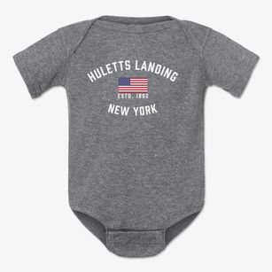 Huletts Landing New York Patriot Baby Onesie