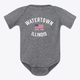 Watertown Illinois Patriot Baby Onesie