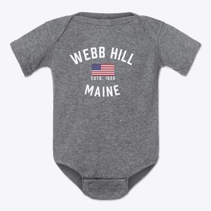 Webb Hill Maine Patriot Baby Onesie