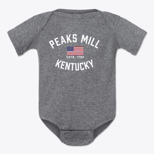 Peaks Mill Kentucky Patriot Baby Onesie