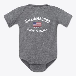 Williamsboro North Carolina Patriot Baby Onesie