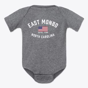 East Monbo North Carolina Patriot Baby Onesie