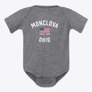 Monclova Ohio Patriot Baby Onesie