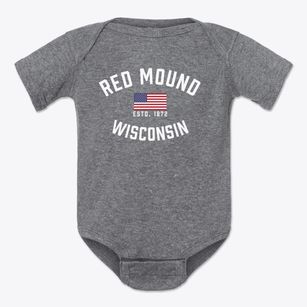 Red Mound Wisconsin Patriot Baby Onesie