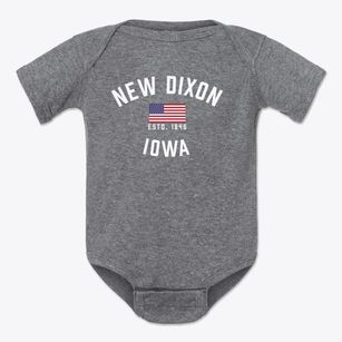 New Dixon Iowa Patriot Baby Onesie