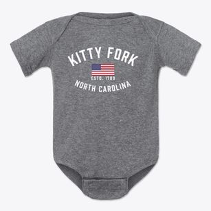 Kitty Fork North Carolina Patriot Baby Onesie