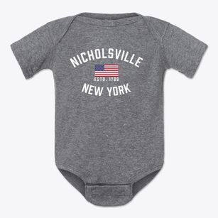 Nicholsville New York Patriot Baby Onesie