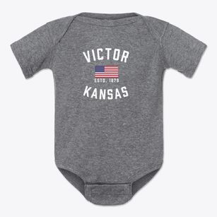 Victor Kansas Patriot Baby Onesie