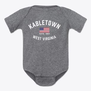 Kabletown West Virginia Patriot Baby Onesie
