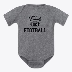 Dela Oklahoma Football Baby Onesie