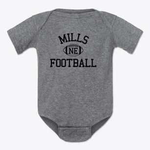 Mills Nebraska Football Baby Onesie