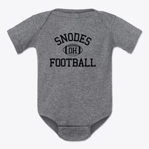 Snodes Ohio Football Baby Onesie
