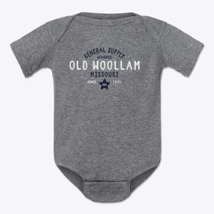 Old Woollam Missouri General Supply Baby Onesie