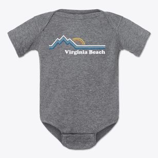 Virginia Beach Virginia Mountain View Baby Onesie