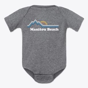 Manitou Beach Washington Mountain View Baby Onesie