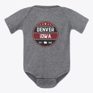 Denver Iowa Americana Baby Onesie