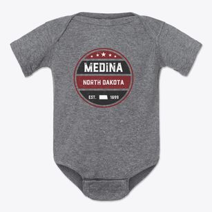 Medina North Dakota Americana Baby Onesie