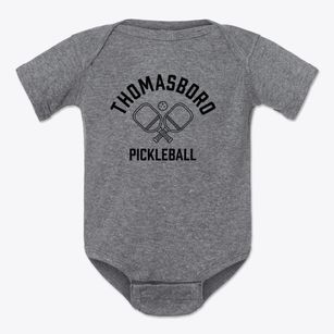Thomasboro Illinois Pickleball Baby Onesie