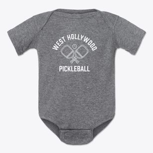 West Hollywood California Pickleball Baby Onesie