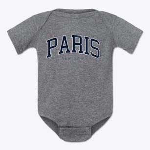 Paris New York Traditional Baby Onesie