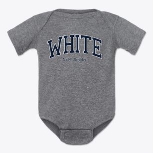 White New Jersey Traditional Baby Onesie