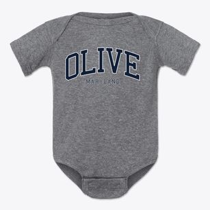 Olive Maryland Traditional Baby Onesie