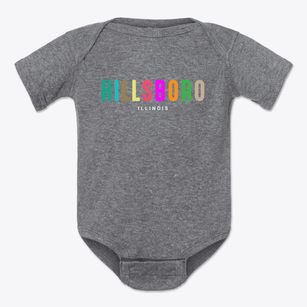 Hillsboro Illinois Color Pop Baby Onesie
