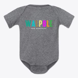 Walpole New Hampshire Color Pop Baby Onesie