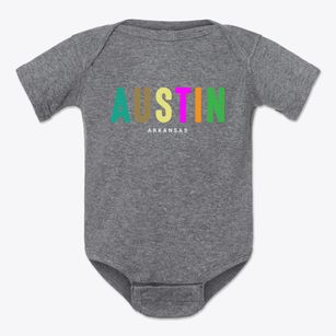 Austin Arkansas Color Pop Baby Onesie
