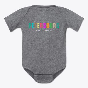 Petersburg West Virginia Color Pop Baby Onesie