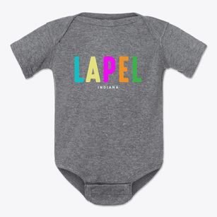 Lapel Indiana Color Pop Baby Onesie