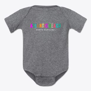 Atlantic Beach North Carolina Color Pop Baby Onesie