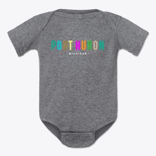 Port Huron Michigan Color Pop Baby Onesie