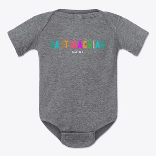 East Machias Maine Color Pop Baby Onesie