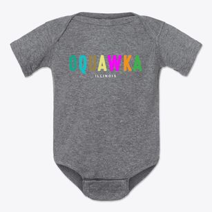 Oquawka Illinois Color Pop Baby Onesie