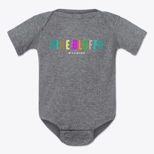 Pine Bluffs Wyoming Color Pop Baby Onesie