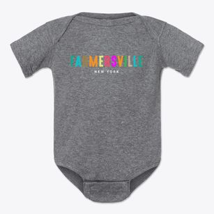 Farmersville New York Color Pop Baby Onesie