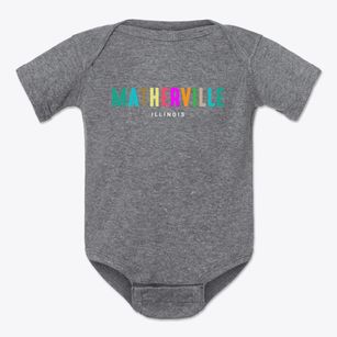 Matherville Illinois Color Pop Baby Onesie