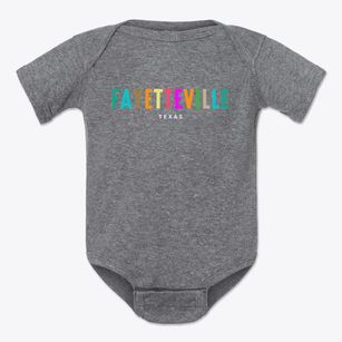 Fayetteville Texas Color Pop Baby Onesie