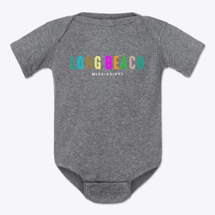 Long Beach Mississippi Color Pop Baby Onesie