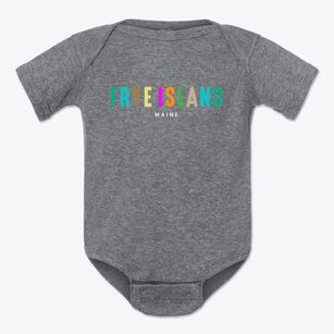 Frye Island Maine Color Pop Baby Onesie